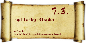 Tepliczky Bianka névjegykártya
